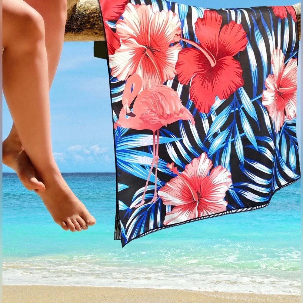 Elite Trend® Beach Towel - Flamingo (78x35 inches) - Picture 4 of 6